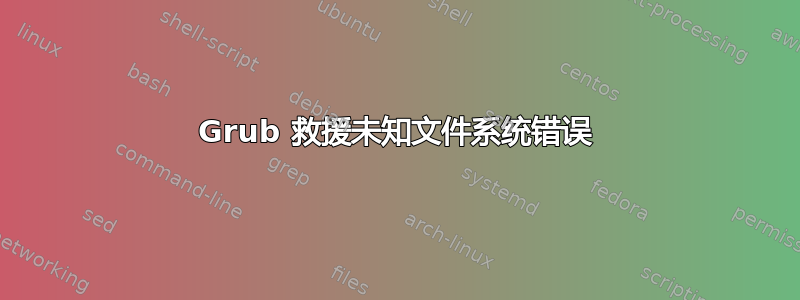 Grub 救援未知文件系统错误