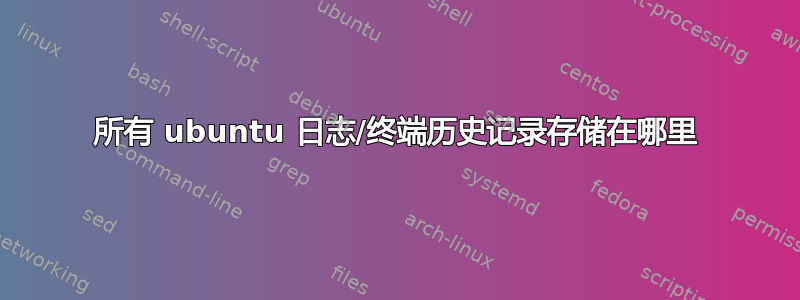 所有 ubuntu 日志/终端历史记录存储在哪里