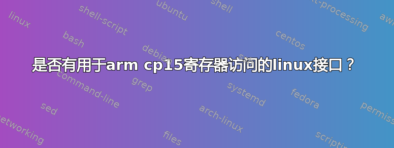 是否有用于arm cp15寄存器访问的linux接口？