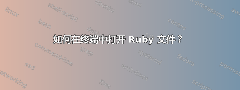 如何在终端中打开 Ruby 文件？