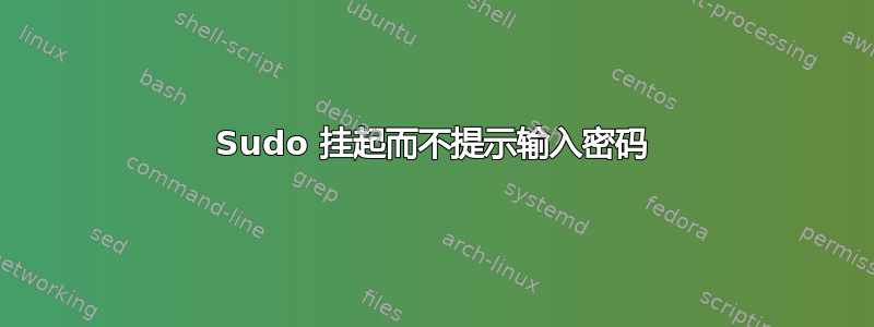 Sudo 挂起而不提示输入密码