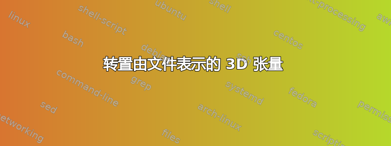 转置由文件表示的 3D 张量