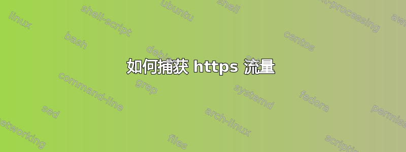 如何捕获 https 流量