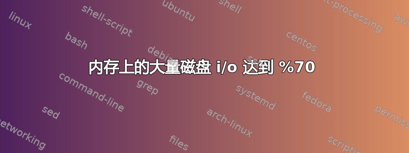 内存上的大量磁盘 i/o 达到 %70