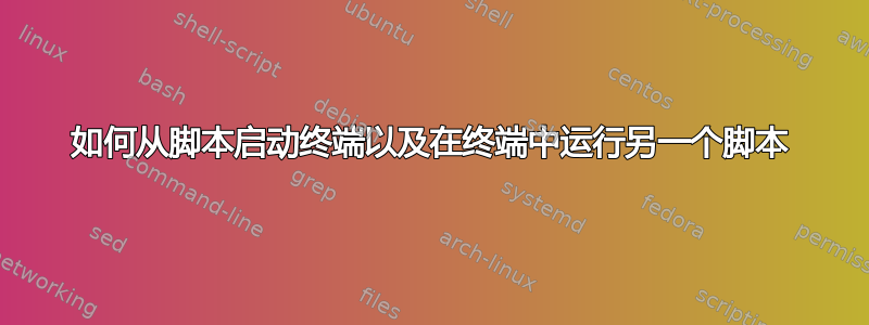 如何从脚本启动终端以及在终端中运行另一个脚本