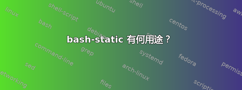 bash-static 有何用途？