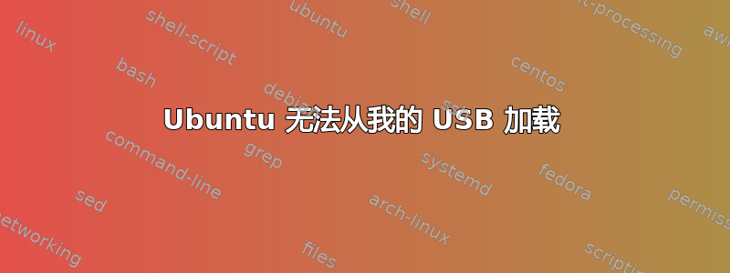 Ubuntu 无法从我的 USB 加载