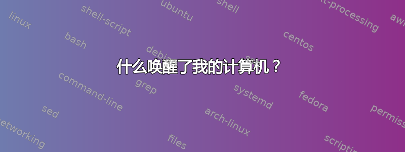 什么唤醒了我的计算机？