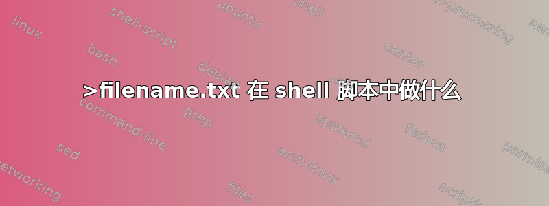 >filename.txt 在 shell 脚本中做什么