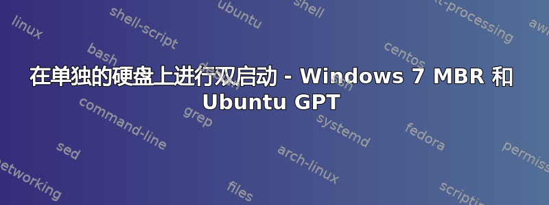 在单独的硬盘上进行双启动 - Windows 7 MBR 和 Ubuntu GPT