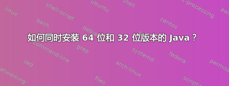 如何同时安装 64 位和 32 位版本的 Java？