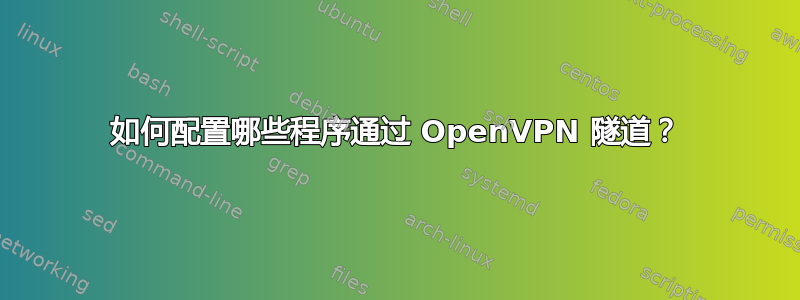 如何配置哪些程序通过 OpenVPN 隧道？