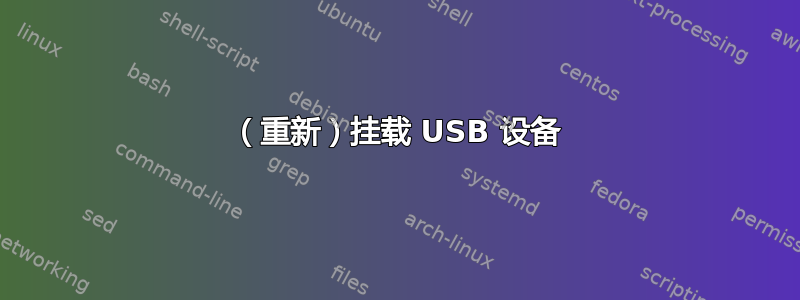 （重新）挂载 USB 设备