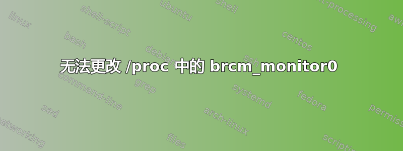 无法更改 /proc 中的 brcm_monitor0