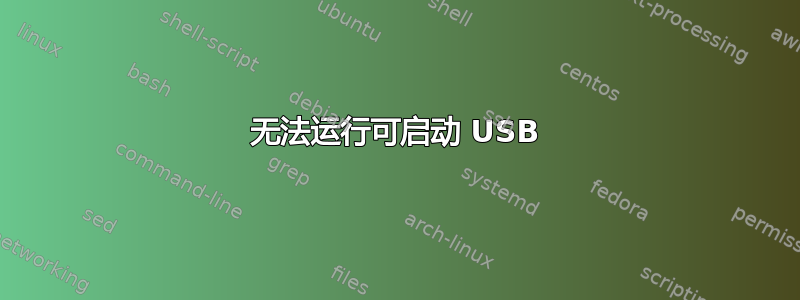 无法运行可启动 USB