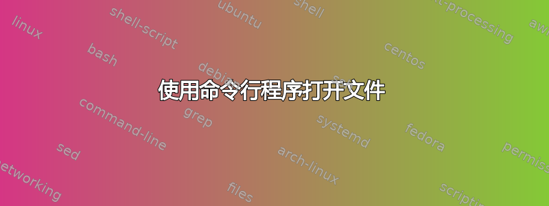 使用命令行程序打开文件