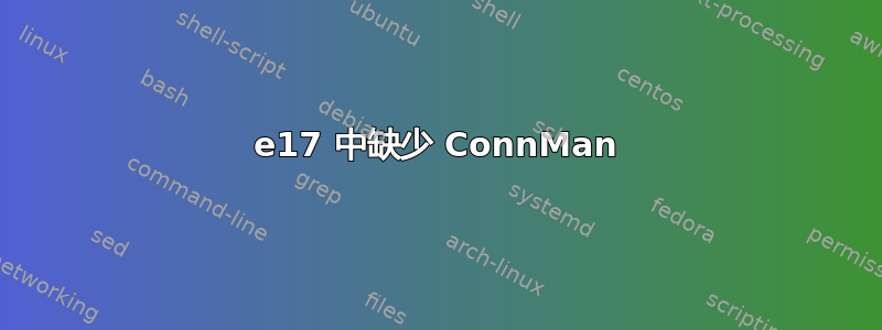 e17 中缺少 ConnMan