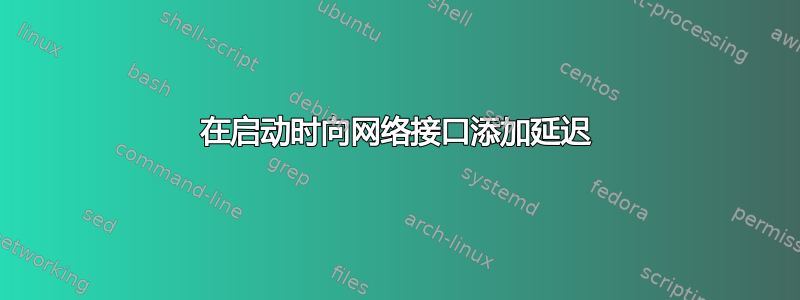 在启动时向网络接口添加延迟