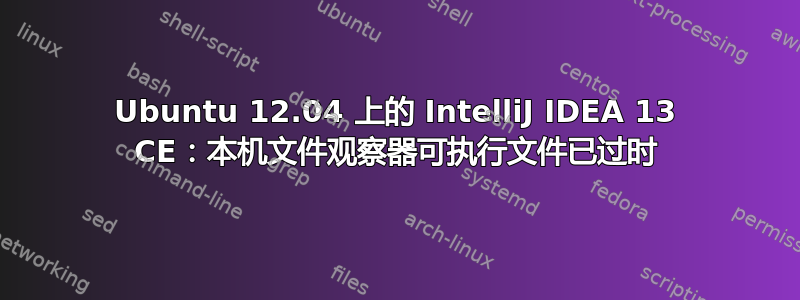 Ubuntu 12.04 上的 IntelliJ IDEA 13 CE：本机文件观察器可执行文件已过时