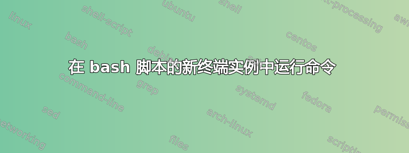 在 bash 脚本的新终端实例中运行命令