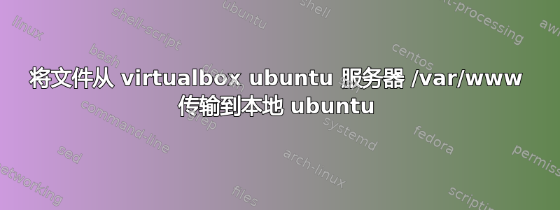 将文件从 virtualbox ubuntu 服务器 /var/www 传输到本地 ubuntu