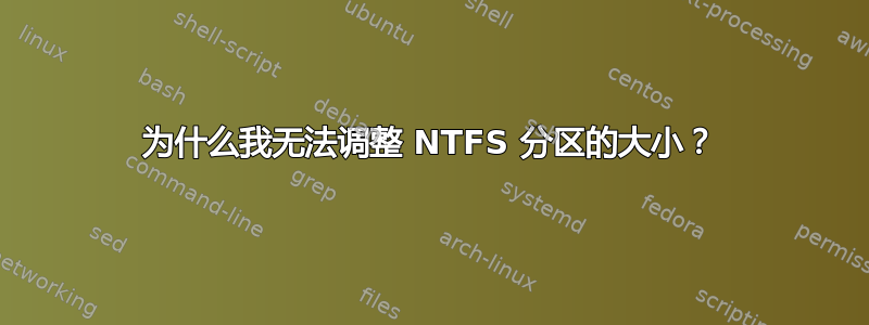 为什么我无法调整 NTFS 分区的大小？