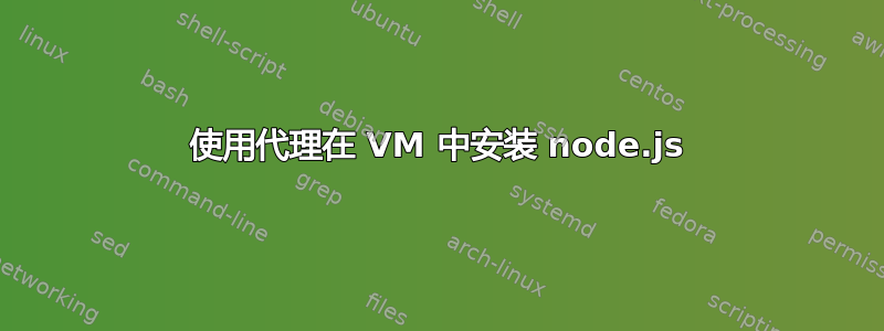 使用代理在 VM 中安装 node.js