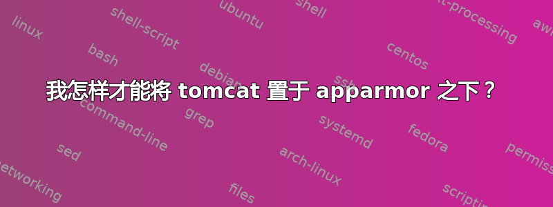 我怎样才能将 tomcat 置于 apparmor 之下？