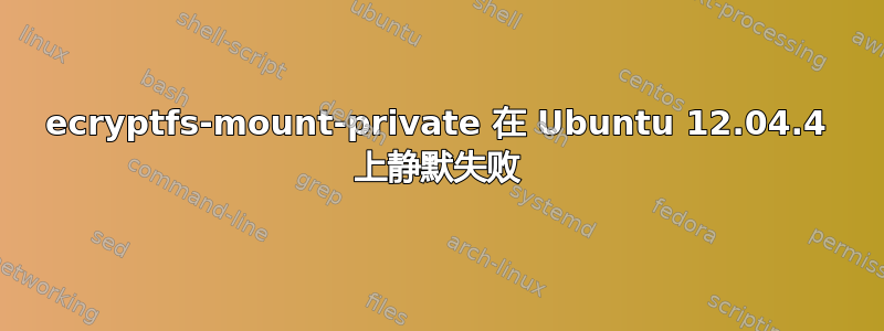 ecryptfs-mount-private 在 Ubuntu 12.04.4 上静默失败