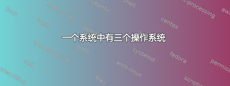 一个系统中有三个操作系统