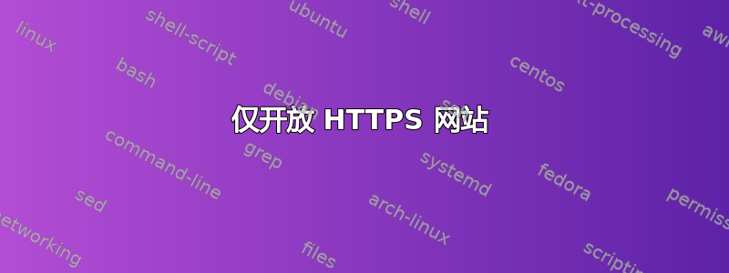 仅开放 HTTPS 网站