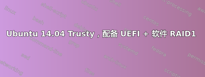 Ubuntu 14.04 Trusty，配备 UEFI + 软件 RAID1