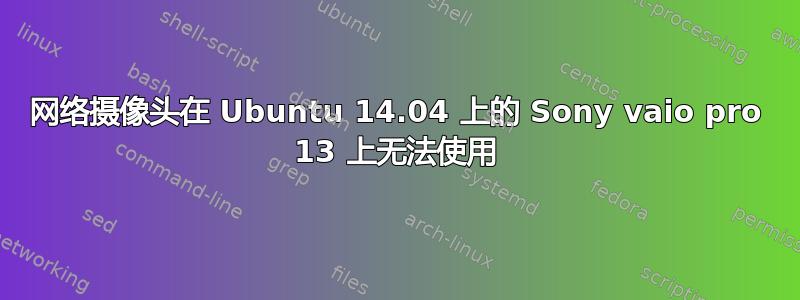 网络摄像头在 Ubuntu 14.04 上的 Sony vaio pro 13 上无法使用