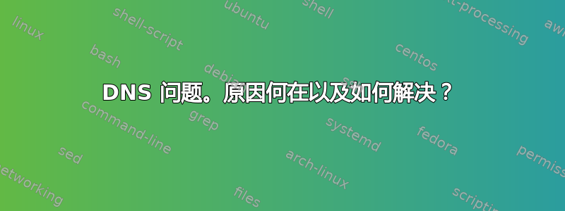 DNS 问题。原因何在以及如何解决？