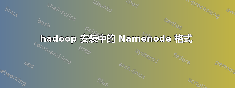 hadoop 安装中的 Namenode 格式