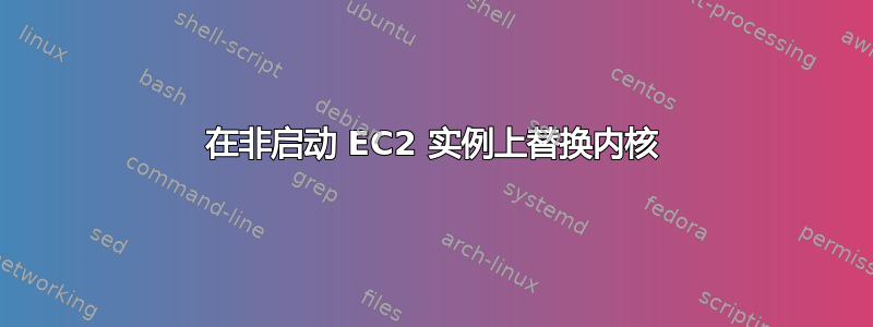 在非启动 EC2 实例上替换内核