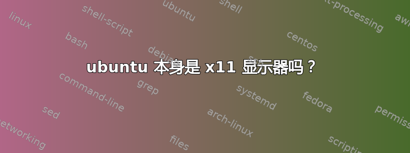 ubuntu 本身是 x11 显示器吗？