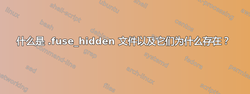 什么是 .fuse_hidden 文件以及它们为什么存在？