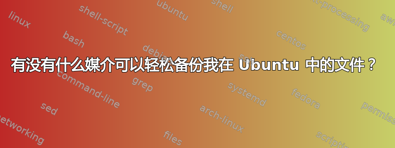 有没有什么媒介可以轻松备份我在 Ubuntu 中的文件？