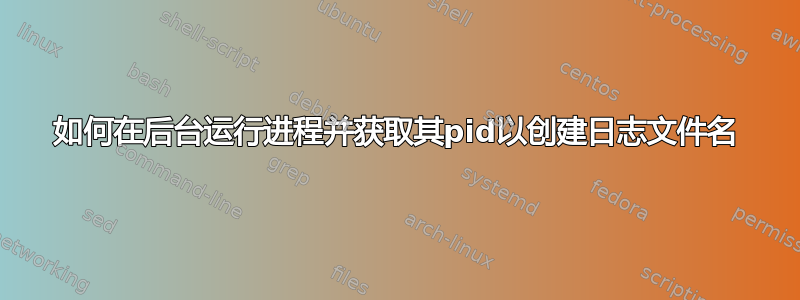 如何在后台运行进程并获取其pid以创建日志文件名