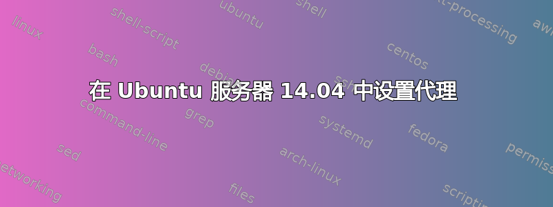 在 Ubuntu 服务器 14.04 中设置代理