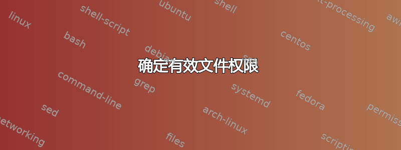 确定有效文件权限