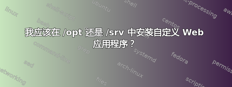 我应该在 /opt 还是 /srv 中安装自定义 Web 应用程序？