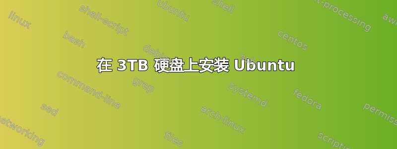 在 3TB 硬盘上安装 Ubuntu