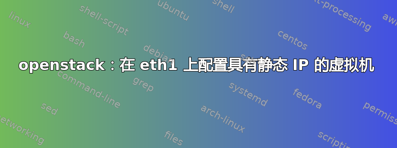 openstack：在 eth1 上配置具有静态 IP 的虚拟机