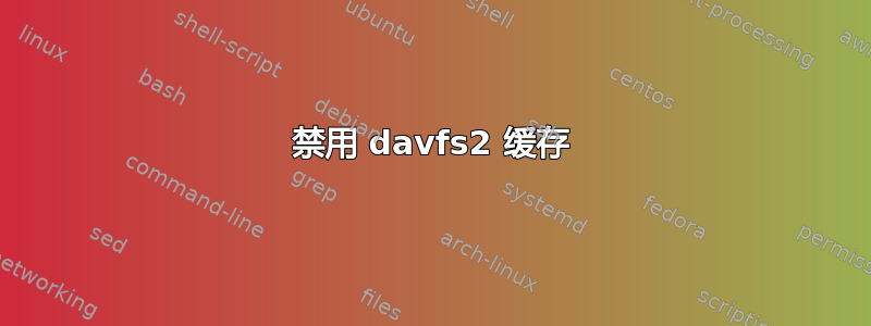 禁用 davfs2 缓存