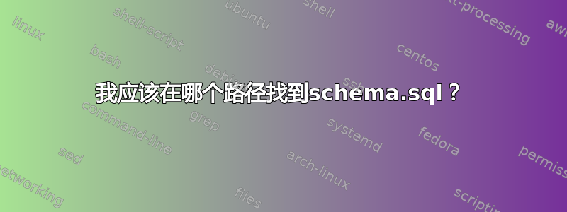 我应该在哪个路径找到schema.sql？