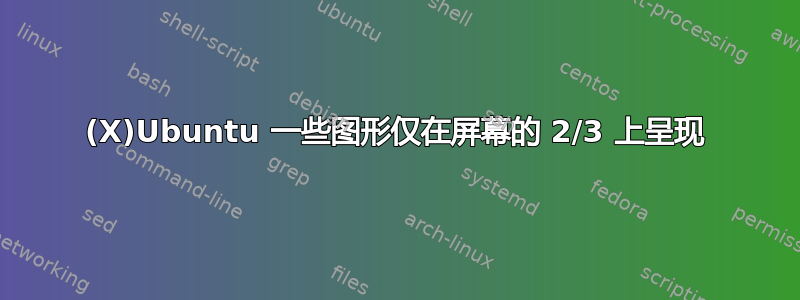 (X)Ubuntu 一些图形仅在屏幕的 2/3 上呈现