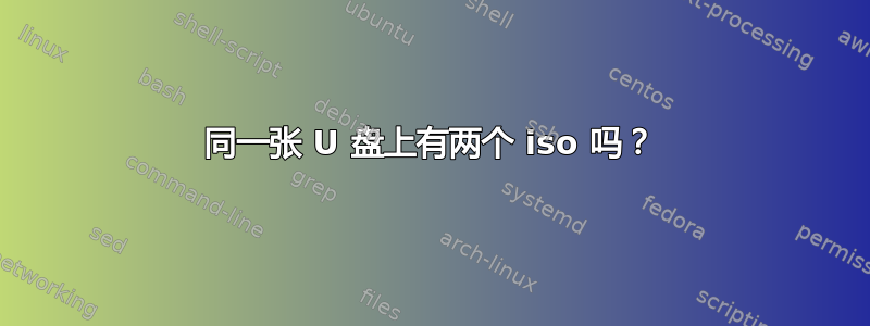 同一张 U 盘上有两个 iso 吗？