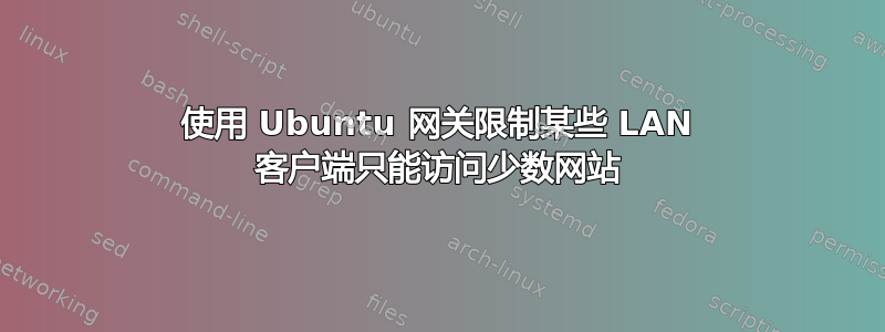 使用 Ubuntu 网关限制某些 LAN 客户端只能访问少数网站